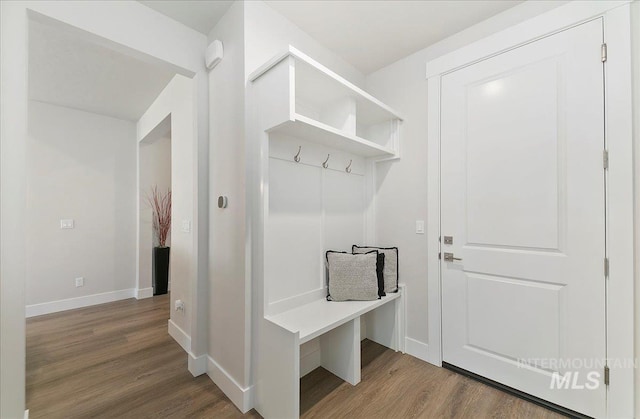 4603 S Hennessy Ave, Meridian, ID 83642 - mudroom featuring wood finished floors and baseboards