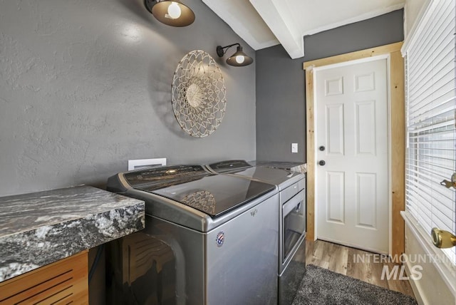 1138 Normal Ave, Burley, ID 83318 - washroom with washer and dryer and wood finished floors