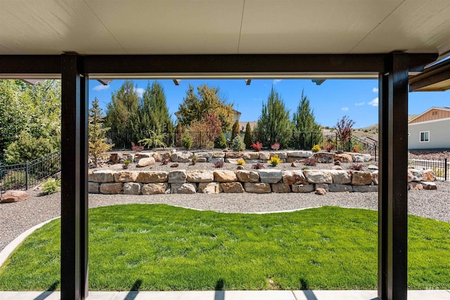 view of patio with a fenced backyard