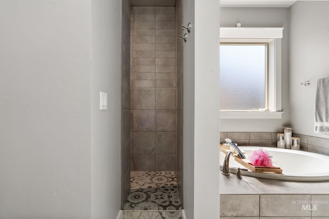 1315 N Luge Ave, Eagle, ID 83616 - full bathroom featuring a garden tub and tiled shower