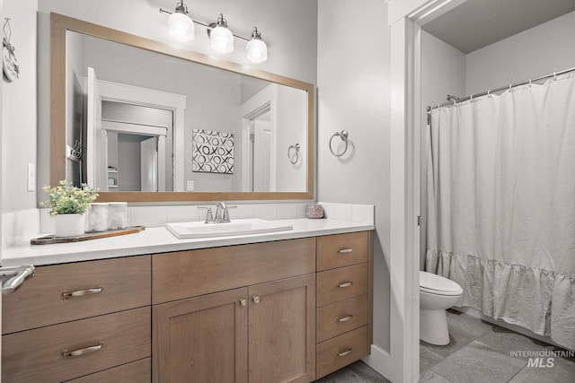 1315 N Luge Ave, Eagle, ID 83616 - full bath featuring toilet, vanity, and a shower with shower curtain
