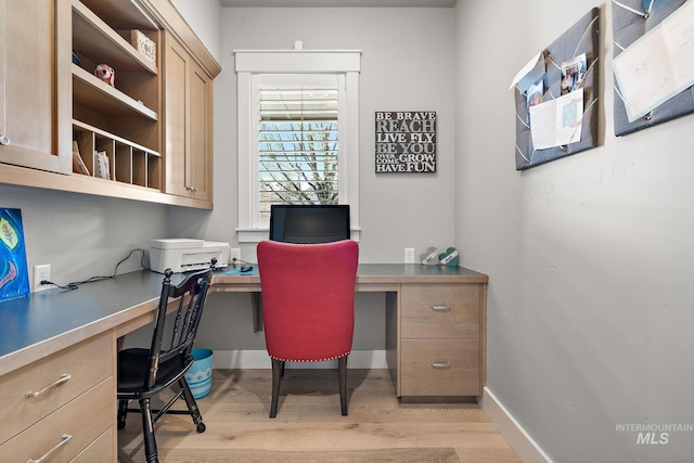 1315 N Luge Ave, Eagle, ID 83616 - office space featuring built in study area, light wood-type flooring, and baseboards