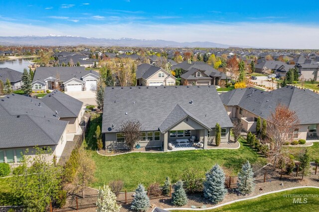 1315 N Luge Ave, Eagle, ID 83616 - aerial perspective of suburban area featuring a mountainous background
