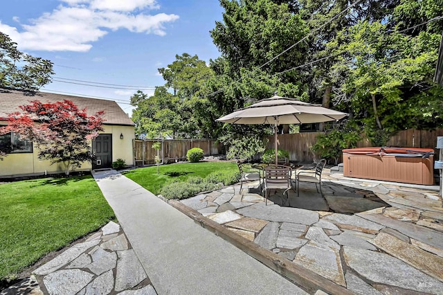 913 N 22nd St, Boise, ID 83702 - view of patio featuring a hot tub