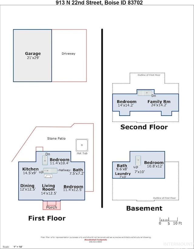 913 N 22nd St, Boise, ID 83702 - home floor plan