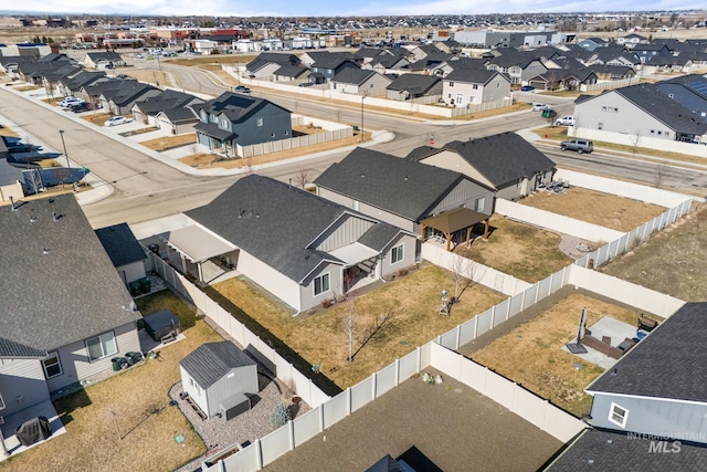 bird's eye view featuring a residential view