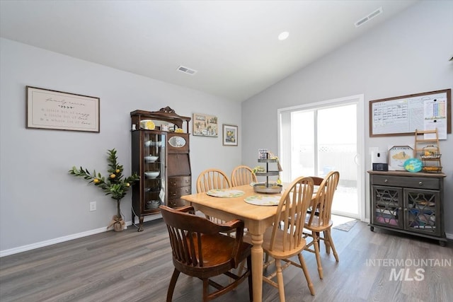 19339 Susquehanna Way, Caldwell, ID 83605 - dining space with wood finished floors, lofted ceiling, and baseboards