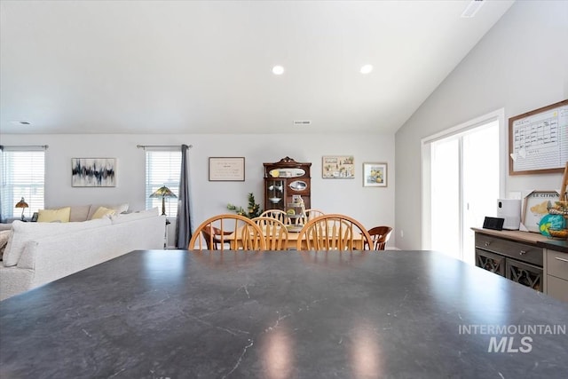 19339 Susquehanna Way, Caldwell, ID 83605 - dining area featuring lofted ceiling and recessed lighting