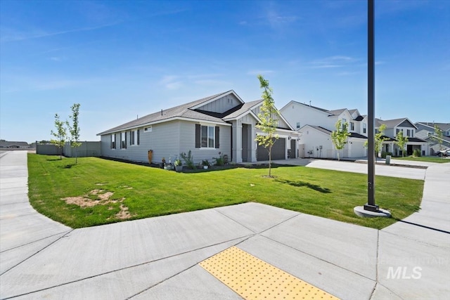 19339 Susquehanna Way, Caldwell, ID 83605 - view of front of house featuring a residential view, a front yard, a garage, and concrete driveway