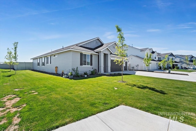 19339 Susquehanna Way, Caldwell, ID 83605 - view of front facade featuring concrete driveway, board and batten siding, a garage, and a residential view