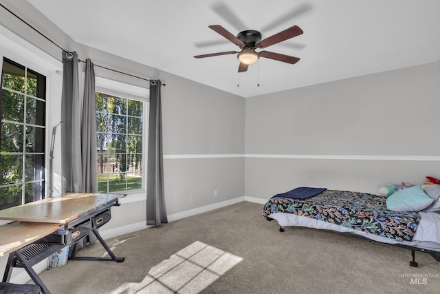 8466 W Idaho Blvd, Letha, ID 83636 - carpeted bedroom with baseboards and a ceiling fan