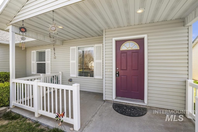 view of doorway to property