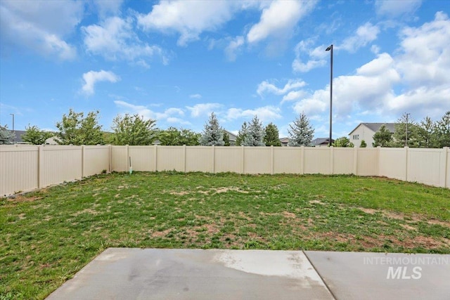 view of yard featuring a patio area