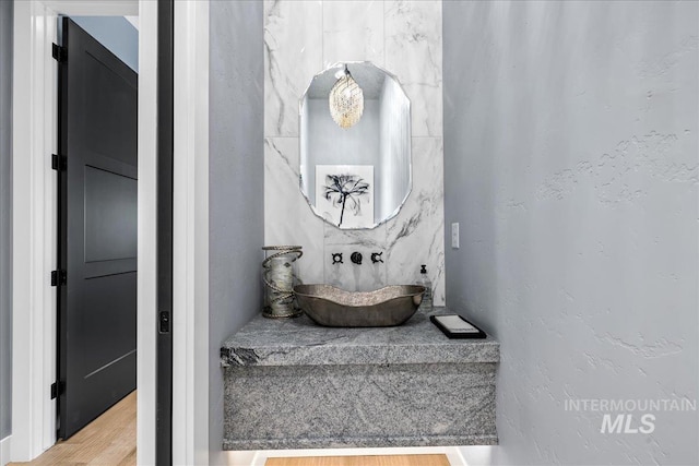 1427 N Morehouse, Eagle, ID 83616 - bathroom featuring a sink and wood finished floors