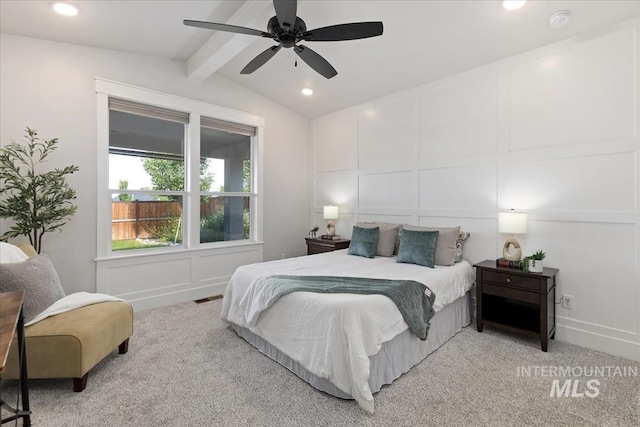 499 S Short Ln, Eagle, ID 83616 - carpeted bedroom featuring a decorative wall, recessed lighting, and ceiling fan