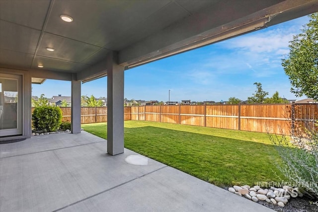 499 S Short Ln, Eagle, ID 83616 - fenced backyard with a patio area