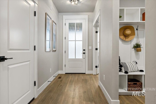 entryway featuring hardwood / wood-style flooring