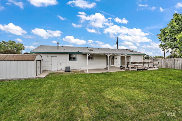 607 S State, Nampa, ID 83686 - rear view of property with a patio and central air condition unit