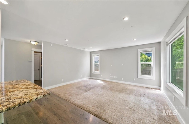 10539 W Merab Ct, Star, ID 83669 - unfurnished room with carpet, wood finished floors, and recessed lighting