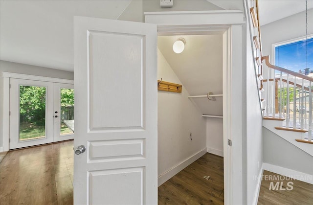 10539 W Merab Ct, Star, ID 83669 - spacious closet featuring wood finished floors and french doors