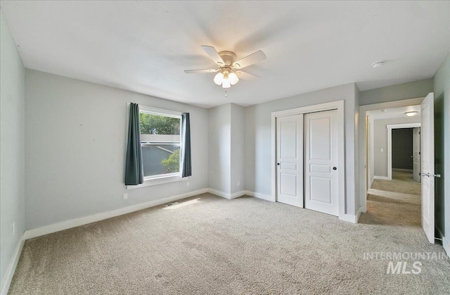 10539 W Merab Ct, Star, ID 83669 - unfurnished bedroom with carpet, a closet, and ceiling fan