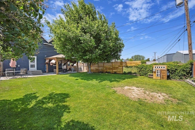 720 E Center St, Kimberly, ID 83341 - view of yard featuring a gazebo and a patio area