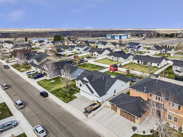 bird's eye view featuring a residential view