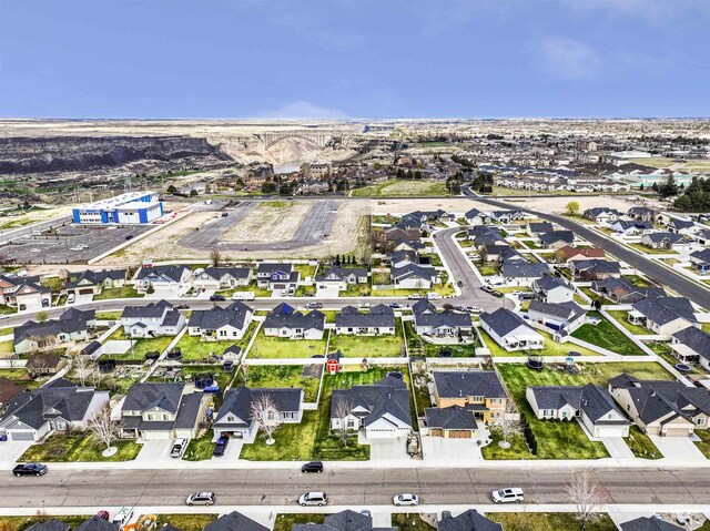 aerial view featuring a residential view