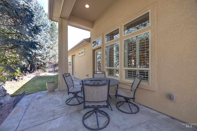 view of patio / terrace with outdoor dining space