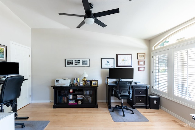 4023 N Bayou Ln, Boise, ID 83703 - office space with a ceiling fan, wood finished floors, healthy amount of natural light, and baseboards