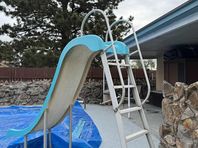 7119 W Everett, Boise, ID 83704 - view of patio featuring a fenced backyard