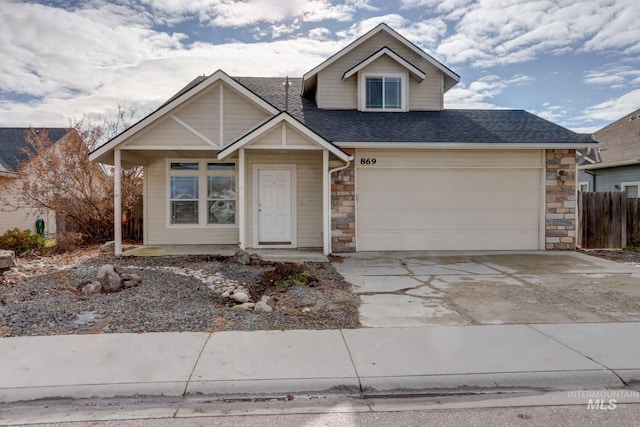 view of front of house featuring a garage