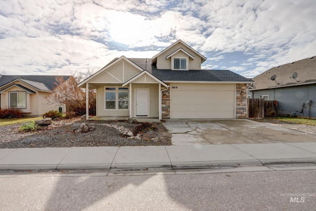 view of front of house featuring a garage