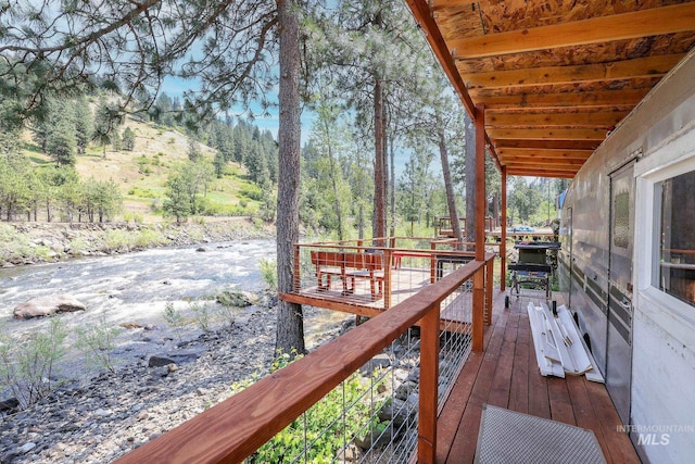 5650 Pines Rd, New Meadows, ID 83654 - view of wooden terrace