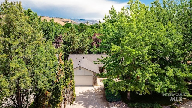 5426 W Samara Ct, Boise, ID 83703 - view from above of property with a forest