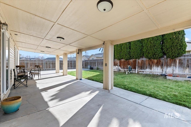 view of patio / terrace with a fenced backyard