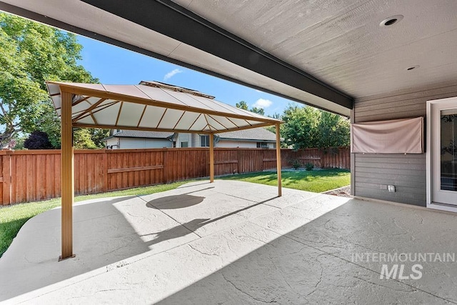 1730 W Glade Creek St, Meridian, ID 83646 - fenced backyard featuring a gazebo and a patio