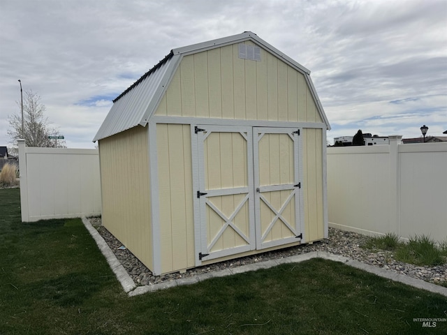 view of shed