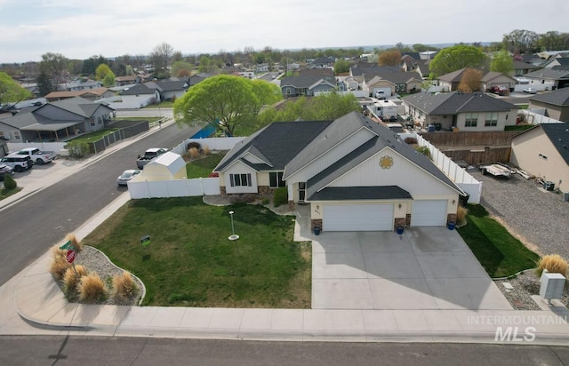aerial perspective of suburban area