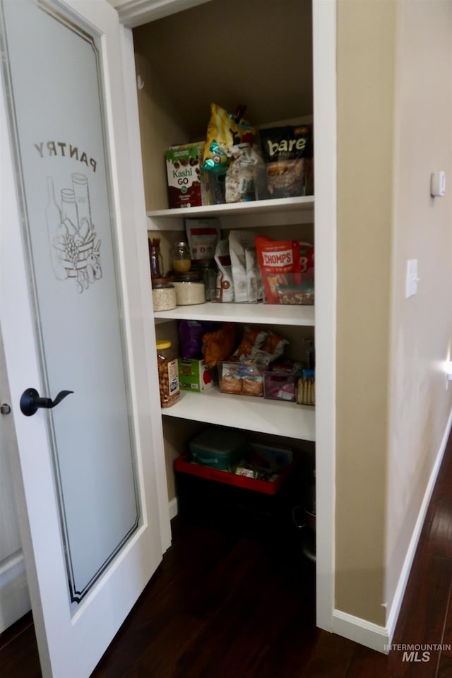 view of pantry