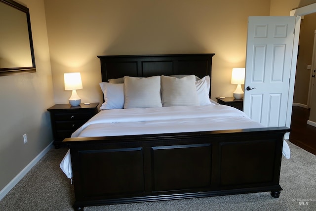 bedroom with carpet floors