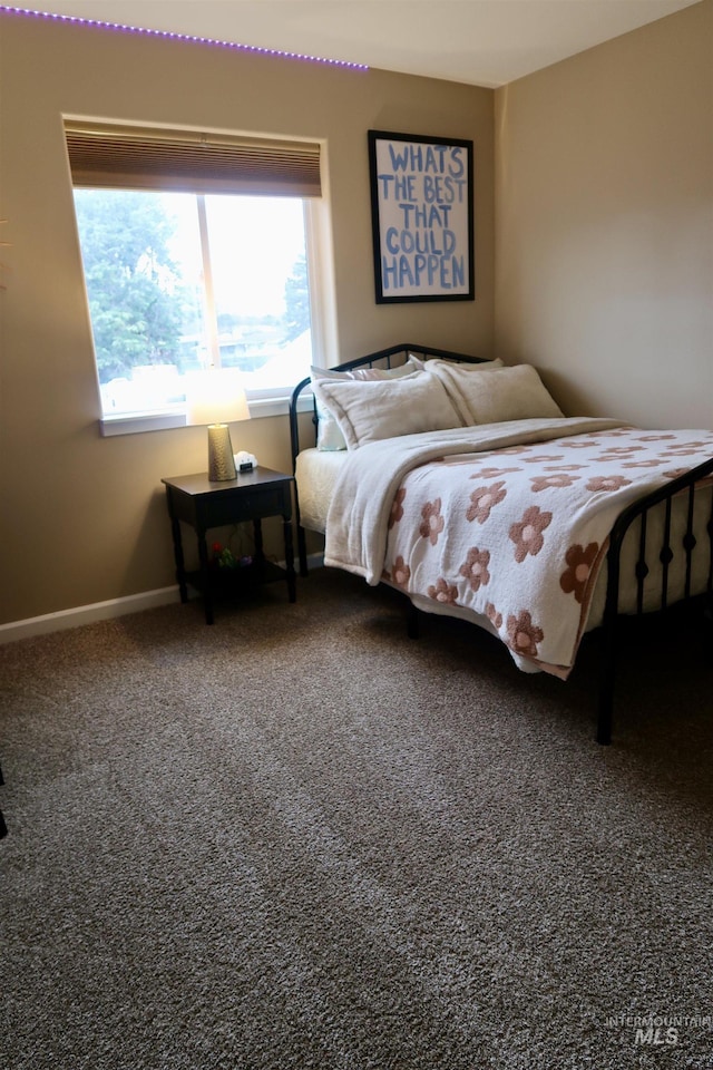 view of carpeted bedroom