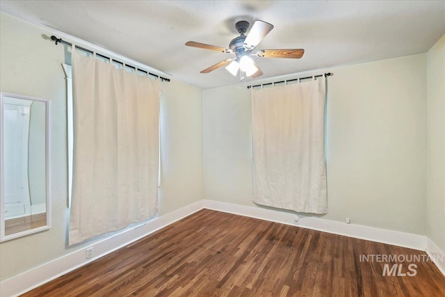 519 S 5th Ave, Nampa, ID 83651 - unfurnished room with wood finished floors and a ceiling fan