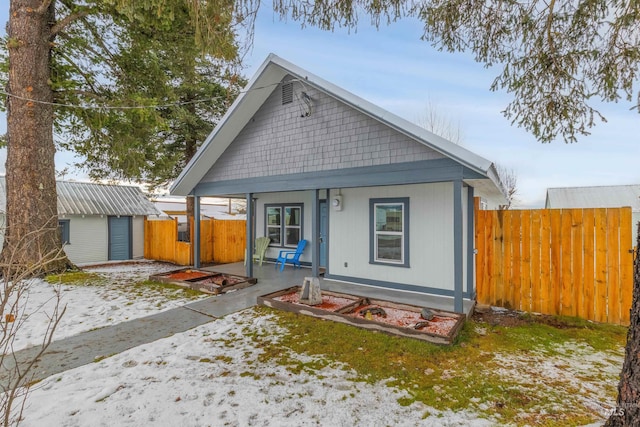 bungalow-style home featuring a porch