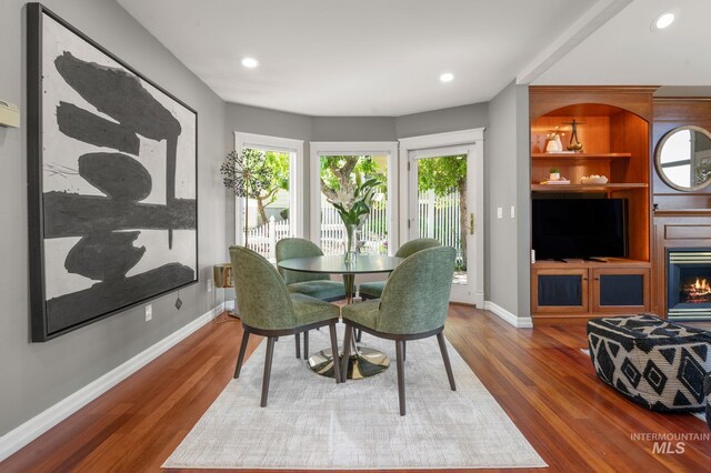176 Marine View Dr, Lewiston, ID 83501 - dining room with healthy amount of natural light, baseboards, wood finished floors, and recessed lighting