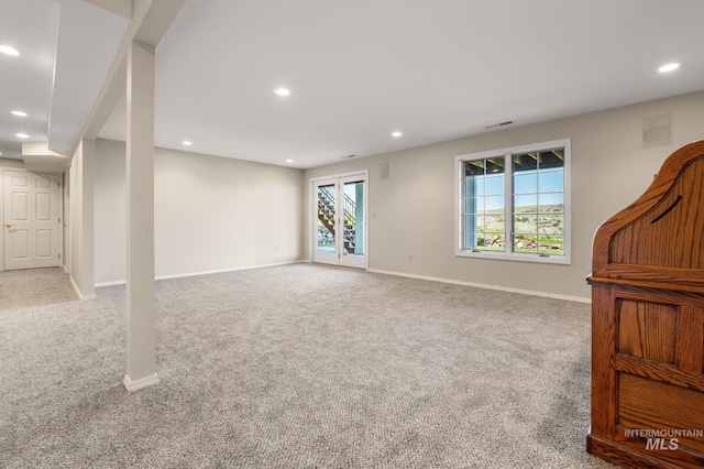 176 Marine View Dr, Lewiston, ID 83501 - basement with carpet floors, recessed lighting, and baseboards