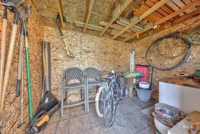 view of storage area