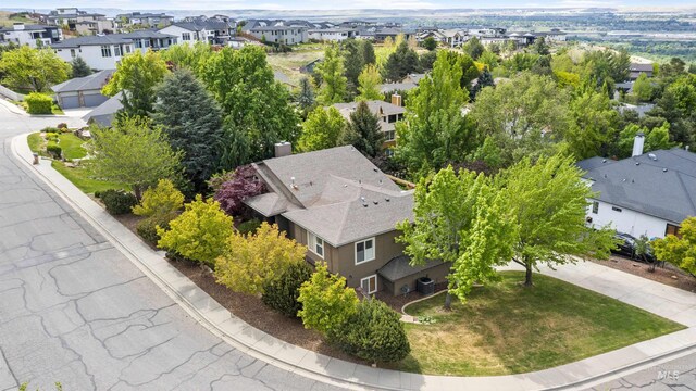 aerial view of residential area