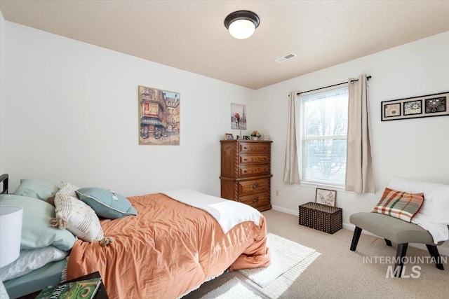 view of carpeted bedroom