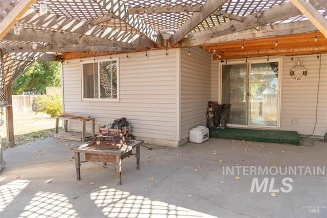 view of patio / terrace with a pergola